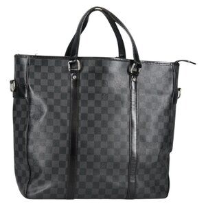 LOUIS VUITTON Damier Graphite Tadao Shoulder Bag 2way N51192 LV Auth 139469